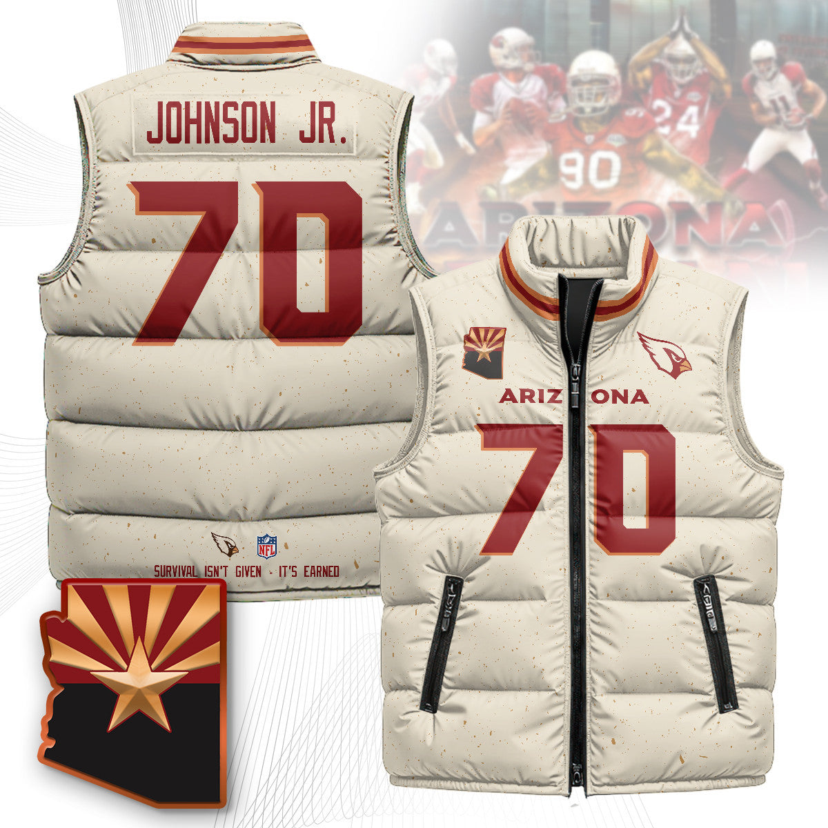Arizona Cardinals Rivalry Series Puffer Vest
