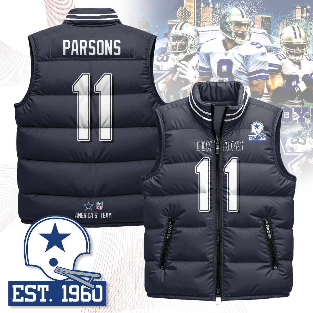 Dallas Cowboys Unisex Puffer Vest