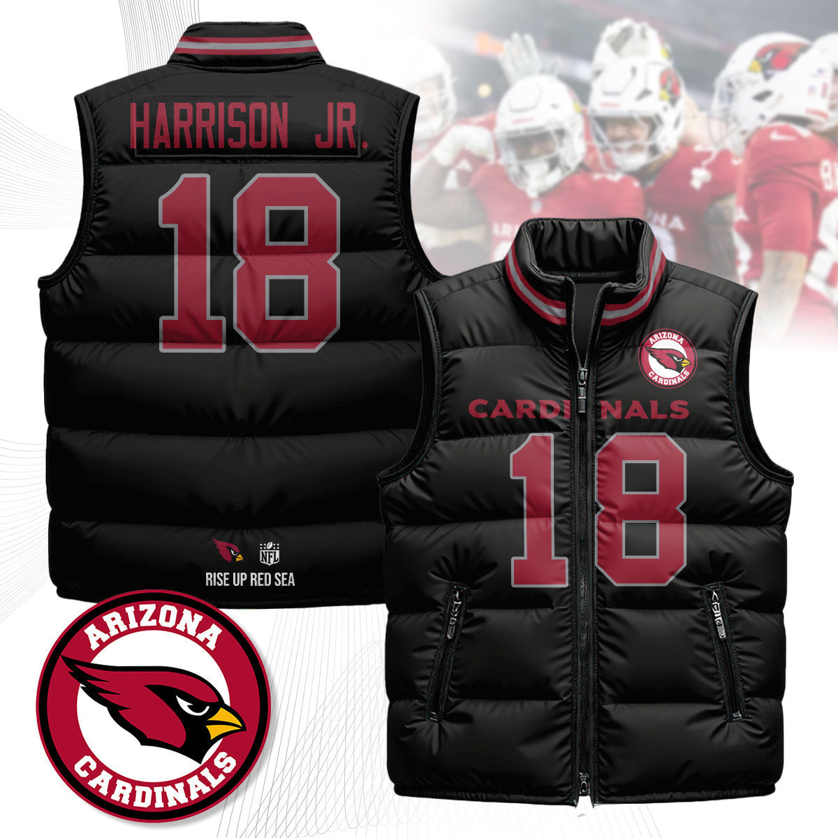 Arizona Cardinals Unisex Puffer Vest