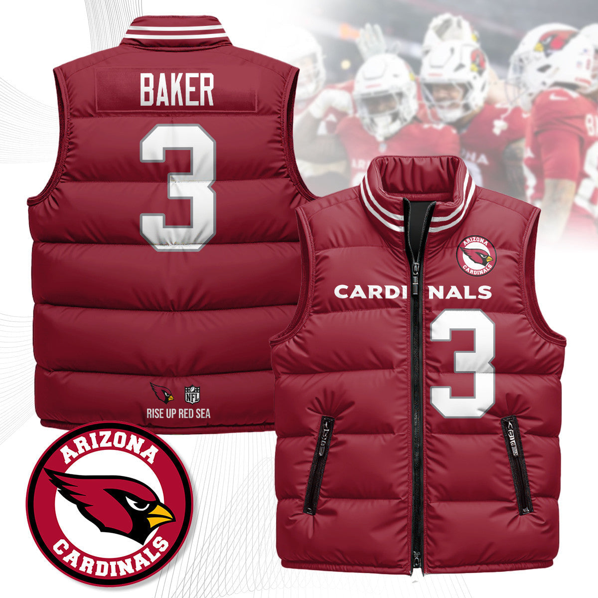 Arizona Cardinals Unisex Puffer Vest