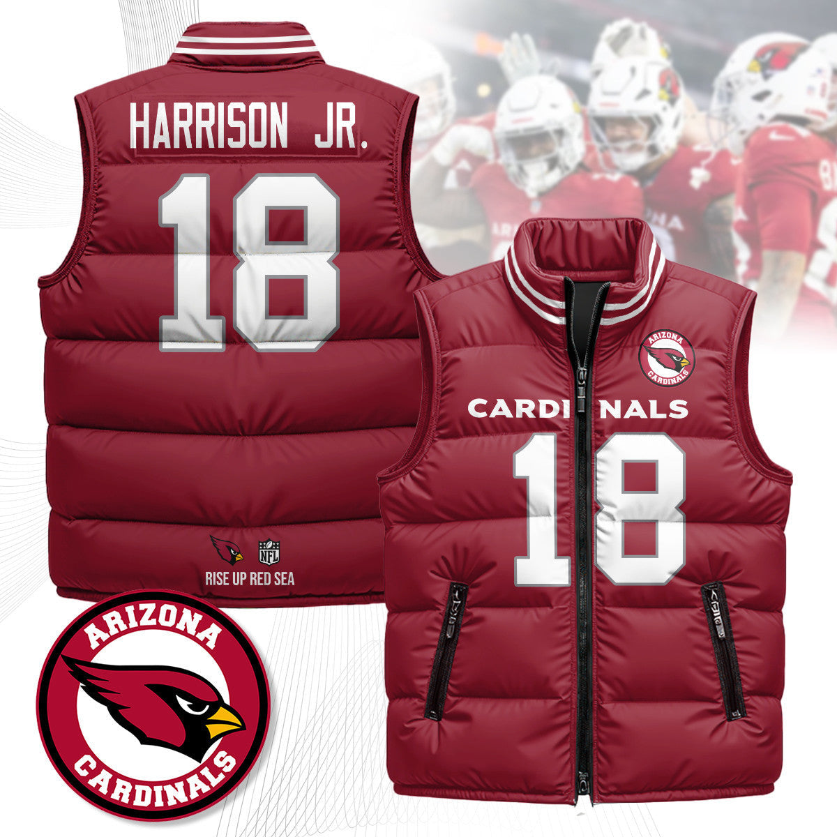 Arizona Cardinals Unisex Puffer Vest