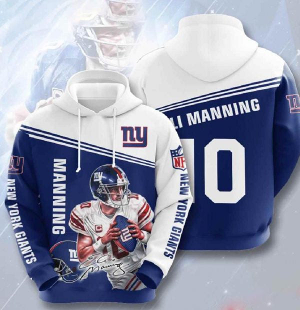 Nfl New York Giants 3d Hoodies Manning